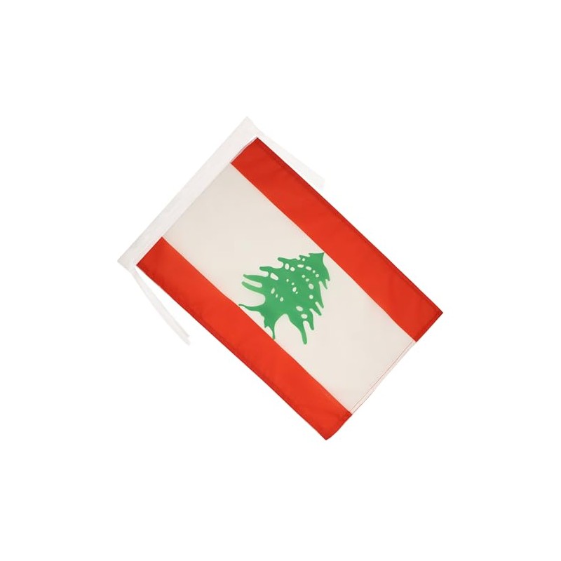 Lebanon Flag 18'' x 12'' cords