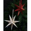 BRUBAKER 6 Paper Stars Christmas - Poinsettia Decoration Set -