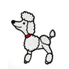 Poodle Iron On Patch | Embroidered Poodle Dog 50s Applique