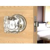 Dummy Princess Cut Crystal Door Knobs Satin Nickel Round Rosette