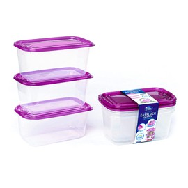 KIGI 6 PACK 35OZ Plastic Food Storage Containers with Lids Airtight Square Meal Prep Containers,Microwave,Freeze,Dishwasher Safe