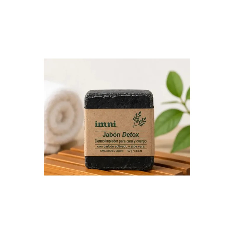 Jabón Immi Detox Carbón Activado 100g Piel Grasa Limpieza Profunda