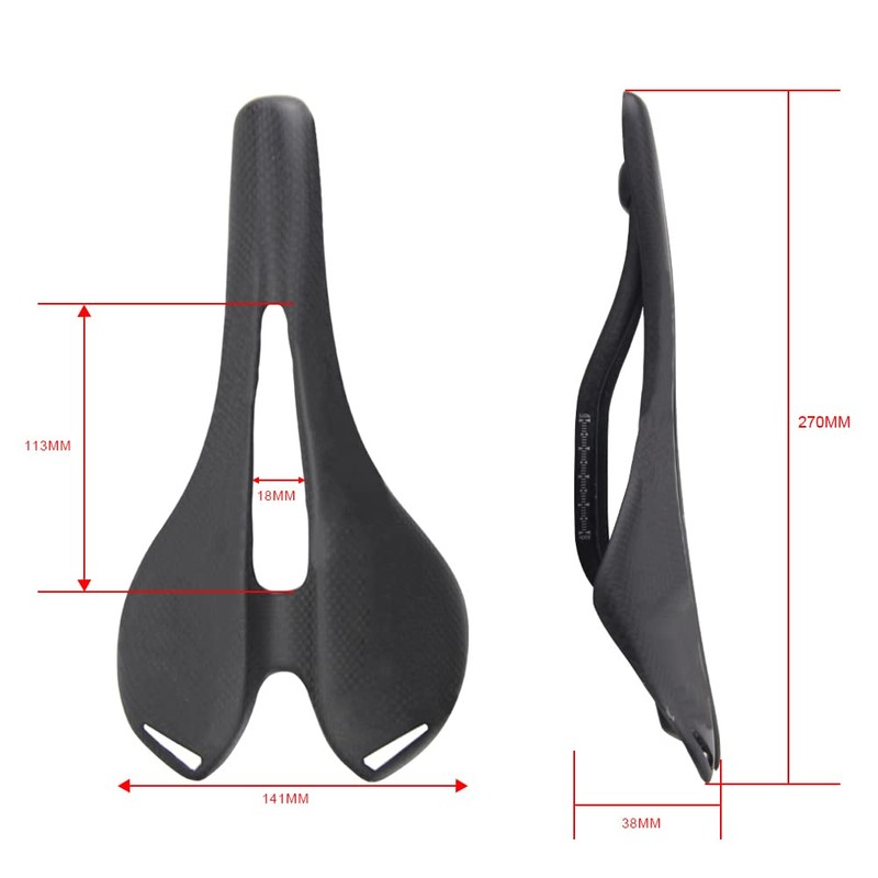 Road Bike Carbon Saddle, RXL SL Mountain Bike Saddle 270-141mm