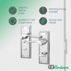 EAI Polished Chrome Georgian Scroll Bathroom Door Handles - 1