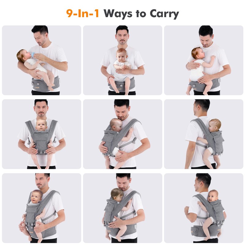 Baby Carrier Newborn Carrier Advanced 6-in-1 Carrier Multifunction Toddler Carrier