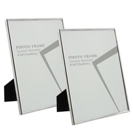 DMSELL Pack of 2 15 x 20 Silver Picture Frames, 15 x 20 Silver Frame with Velvet Stand for Table Presentation and Wall Decoration