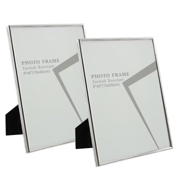 DMSELL Pack of 2 15 x 20 Silver Picture Frames,