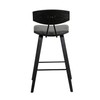 Armen Living Fox Multi Color Option Faux Leather Kitchen Barstool
