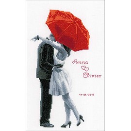 Vervaco Counted Cross Stitch Kit: Under My Red Umbrella, NA, 20 x 31cm