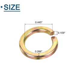 sourcing map 7/8" Split Lock Washer, 7Pcs Carbon Steel Spring Lock Washers Metal Split Ring Washer for Screw Bolts Machinery Zinc Plated