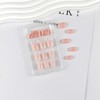 Short Press on Nails White Gradient Square Fake Nails, Nude
