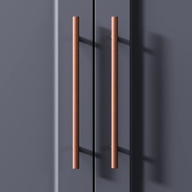 The Hairpin Leg Co. [HLC] Pull Handles - Modern Furniture Hardware - Cupboard Cabinet Handles Drawer Pulls [Spiral 12mm/300mm/Satin Copper]