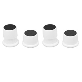 4 Pack White Adjustable Furniture Riser, ABS Adjustable Bed Furniture Risers, Heavy Round Bed Risers Wear Resistant Non Slipfurniture, Sofa, Table, Chair, Cabinet, Armchair (White)