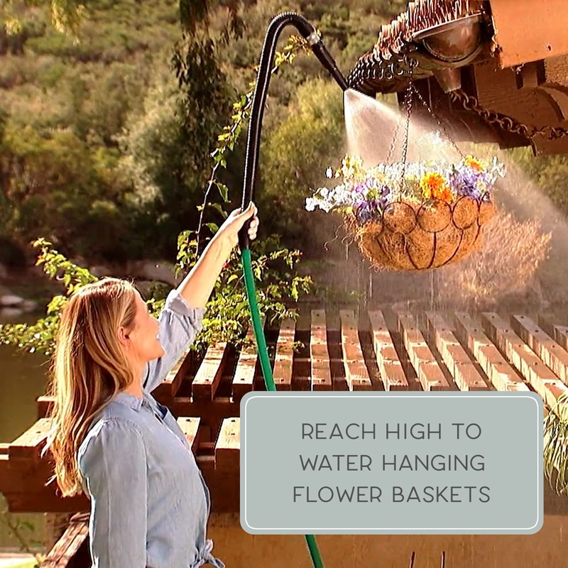Bernini FlexEnd Garden Wand, Flexible Hose Sprayer with Fireman Nozzle