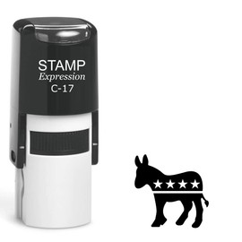 stampexpression - Democratic Donkey Self Inking Rubber Stamp - Black Ink (A-63267)