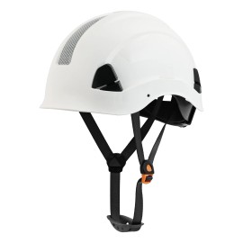 ANSI Class E Electrical Safety Helmet Insulated Hard Hat Electricians 2000KV Protection Construction PPE Helmet with Chin StrapSafety Helmet Type: Without Visor, Color: White, Material: ABS