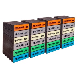 24 x sanding sponge, sanding sponge wood, sanding sponge fine, sanding sponges 6 grits (60-80-100-120-180-220), sandpaper wood, sandpaper fine, sandpaper metal