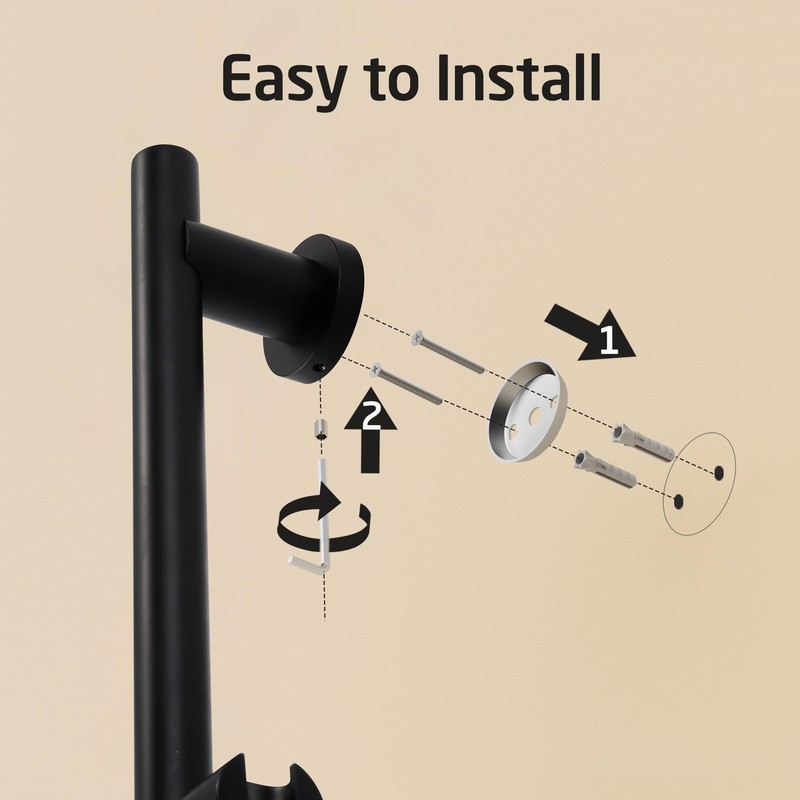 KES Adjustable Shower Head Holder with Slide Bar Combo, Handheld