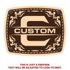 CityLocs Custom Initials Hat with Engraved Leather Patch - Letter: C, Hat Color: Camo/Blk Trucker