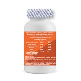 Glicinato de Magnesio Isaaquim? | 120 C?psulas de 600 Mg | 1500 Mg de Glicinato por Porci?n | Suplemento Alimenticio