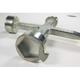 Trumbull HK-3 Meter Box Key/Curb Key/Wrench, Std, Large Pentagon Nuts