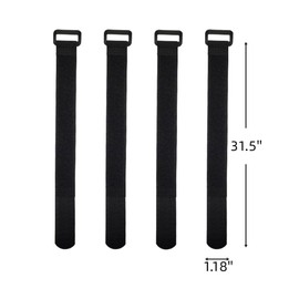 Bike Rack Straps, 4-Pack Adjustable Bike Wheel Stabilizer Strap with Hook and Loop for Car and Wall Mount, for Transportation and Storage (31.5'' x 1.18'')