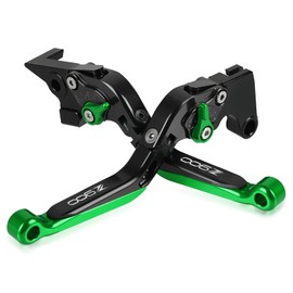 R QIANKONG Z900 Motocycle Brake & Clutch Levers Set Foldable Extendable CNC Fit Compatible with Z900 2017-2023 Adjustable Brakes Clutch Levers(Green)