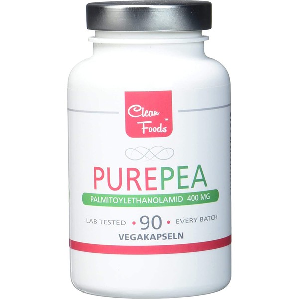 Pure Pea 90 Vegetable Capsules Palmitoylethanolamid 400mg Clean Foods Pea Optimal Certified 400mg high doses