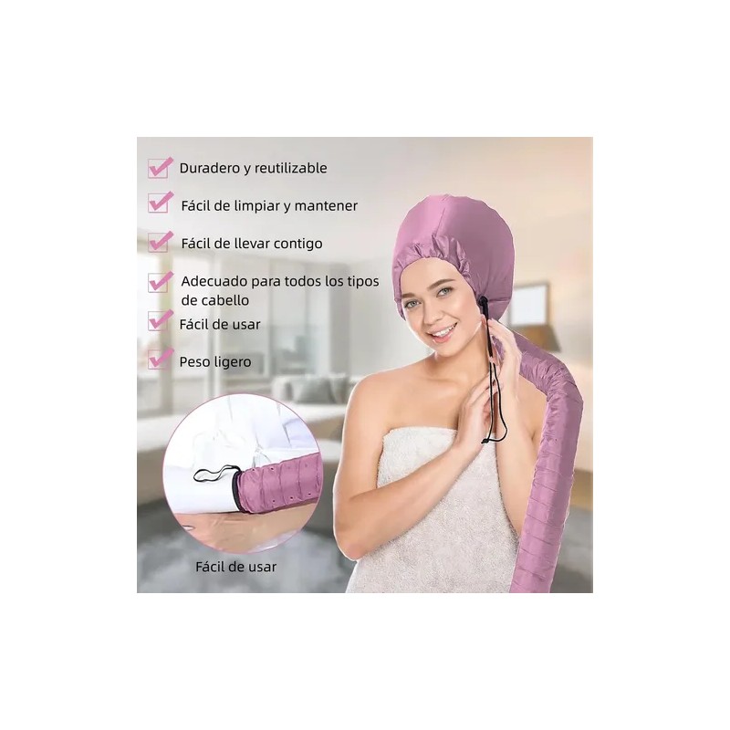 Secadora De Cabello Gorro Termico Pelo Calor Estilismo