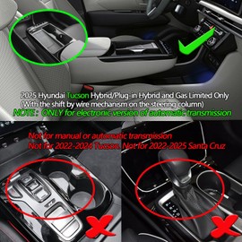 RUNROAD Center Console Organizer Tray Compatible with 2025 Hyundai Tucson Limited Hybrid Accessories, Armrest Tray For Tucson Console Organizer (Only for Electronic Version of Automatic Transmission)