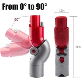 Adaptador de limpieza de bajo alcance para aspiradora Dyson V7 V8 V10 V11 V15 de liberación rápida, adaptador de herramienta de limpieza inferior convertidor accesorios para limpieza debajo del sofá y