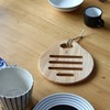 Fuji Boeki 22646 Wooden Trivet Pair, Bonheur Natural
