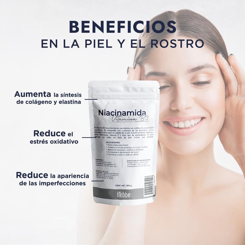 Hebbe - Niacinamida Pura para Rejuvenecimiento y Cuidado de la