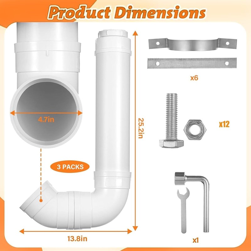 3 Pack Automatic Chicken Feeder No Waste, PVC Pipe Chicken