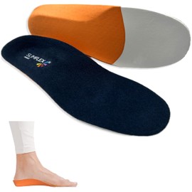 Slimflex Pronation Insoles - Rearfoot Control, Rigid Arch Contour, Soft Top Cover | Fit Most Shoes | Over Pronation Insoles for Men and Women