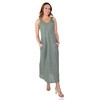 Dare2bStylish Womens Bias Cut Natural Linen Long Maxi Sleeveless Dress