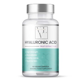 Hyaluronic Acid 1000mg Complex | 90 Capsules | High Strength | Boosted with Superfruits | Vegan