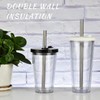 ALINK Bubble Tea Cup, Drinking Cup with Lid and Straw,