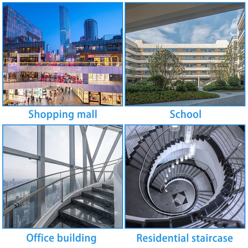 4Pcs 50mm Stair Handrail Connection Joint,Ultra-Thin 0.4mm Stainless Steel Expandable