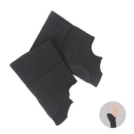 CLSSLVVBN 1 Pair Nylon Latex Wrist Brace Unisex Sweat Absorbent Compression Universal Sports Basketball Bodybuilding Support, Black S