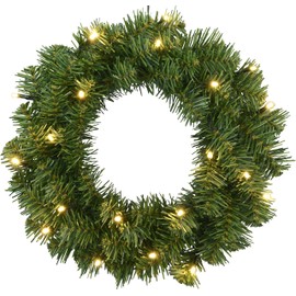 Best Season" Alaska LED Wreath Light, Green