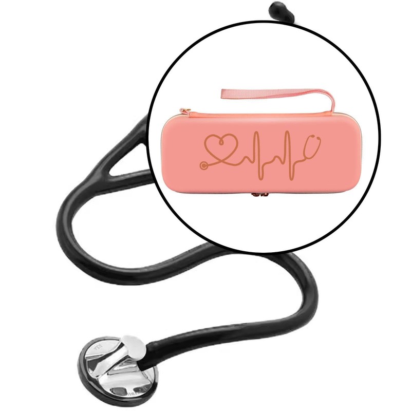 kokiya Stethoscope Storage Organizer with Pocket for Professionals, Pink
