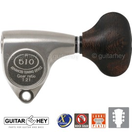 GOTOH NEW Gotoh SGV510Z-ZL5 Tuners L3+R3 Keys 1:21 Ratio, 3x3 - X-FINISH NICKEL
