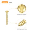sourcing map Wood Screws M5 x 40mm Slotted Round Head