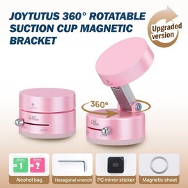 JOYTUTUS 360° Rotatable Vacuum Suction Car Phone Holder - Universal for Apple & Android Springtok Electronics Accessories Adjustable:_Upgrade Pink