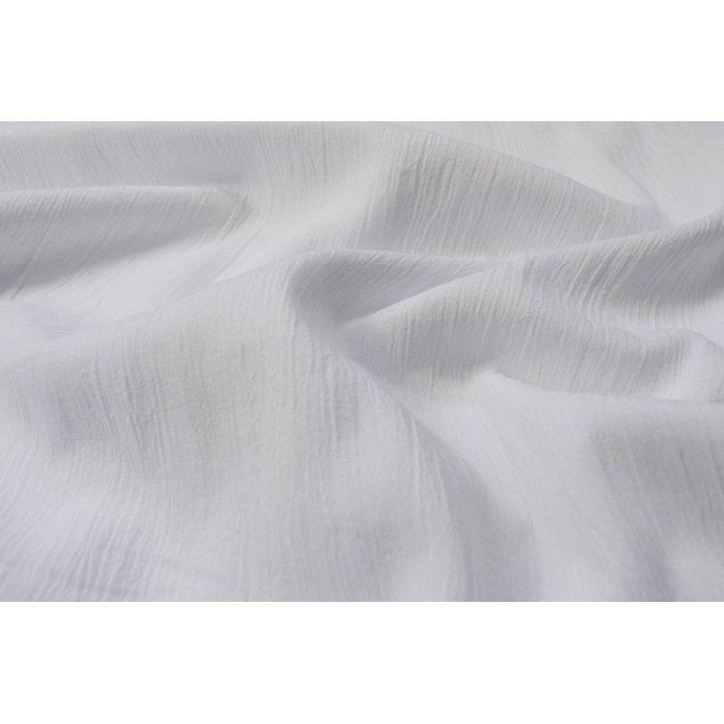 StoffBook White Gauze Cotton Oeko-Tex Cotton Gauze Crinkle Fabric D459