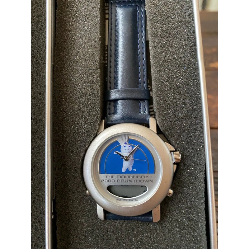 Pillsbury The Doughboy 2000 Countdown Watch Y2K Edition w/Tin BRAND