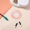 Morily 24pcs Fake Nails Nude White Ombre Ballerina Long Coffin