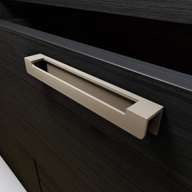 HRX Self-Adhesive Edge Fingerpull Door Handle - Easy to Install Screwless Peel and Stick on Glass, Wood, Metal, Plastic - Sliding Doors Knob for Kitchen Fronts, Drawers & Dressers Panels - 2 Pack