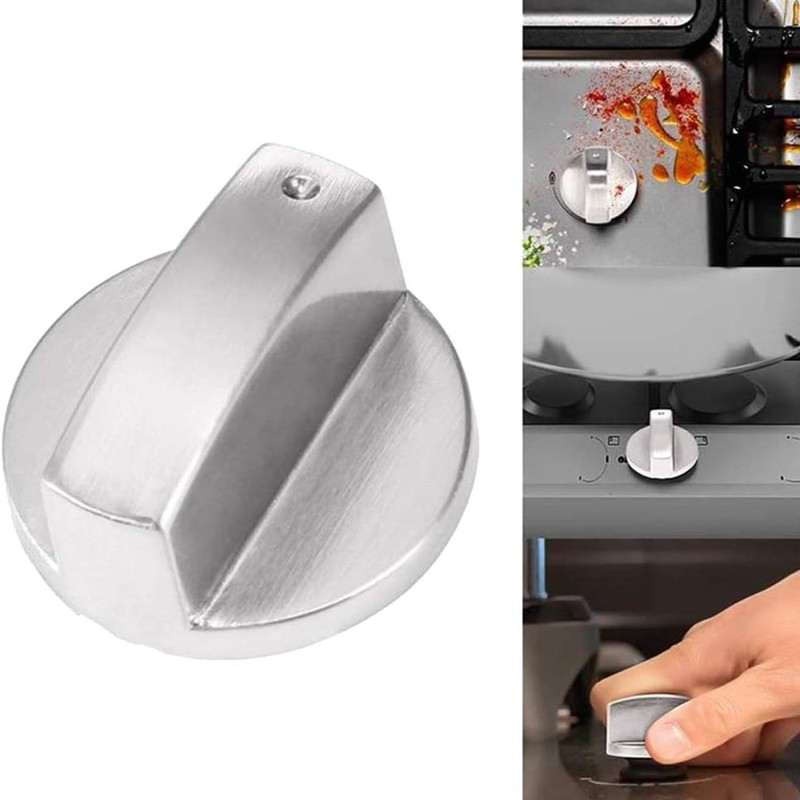 6Pcs Gas Stove Control Knobs, 6mm Cooker Control Switch Knobs,